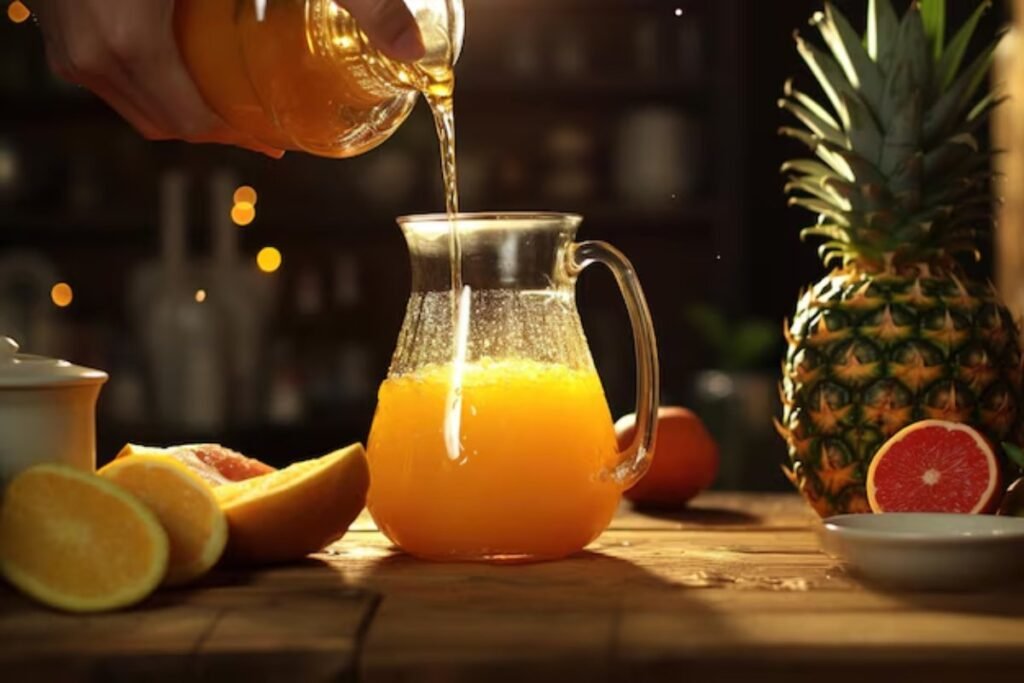 pineapple with orange juice